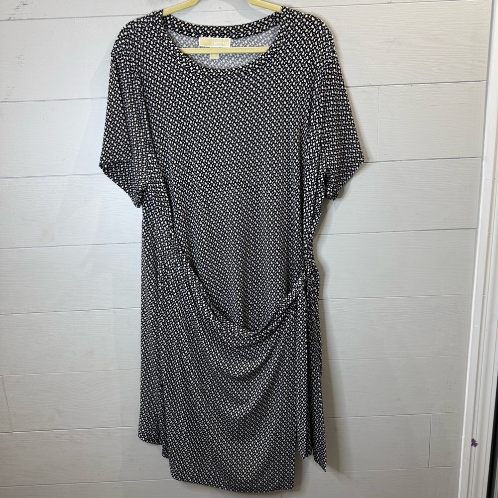 Michael Michael Kors | NWT Women's Short Sleeve Dress Floral Print MK Logo 2X